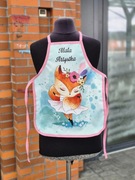 Fartuszek dziecięcy do przedszkola 3-7 lat 40x50cm lis lisek kuchnia  