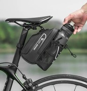 Sakwa rowerowa pod siodełko z kieszenią na bidon