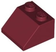 LEGO 8 x 3039 skos dachówka 2x2x1 - czerwony ciemny