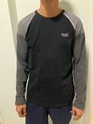 Nowy longsleeve Superdry czarny koszulka bawełna M