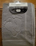 DYWANIK ŁAZIENKOWY BAWEŁNA SZARY 50X70 CM