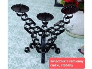Świecznik Ciężki 3 ramienny Metaloplastyka