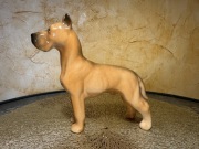 Porcelanowa figurka psa - dog niemiecki, Łomonosow