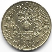 Italia 200 lira 1994 okol.