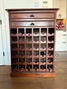 KOMODA KOLONIALNA NA WINO szafka witryna regał loft Palisander