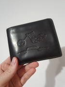 Portfel męski Peterson motocykl chopper skóra ciemny brąz oryginał pudełko