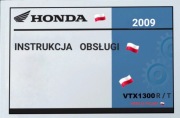 HONDA VTX 1300 R T Retro 2009r INSTRUKCJA UZYTKOWNIKA j.POLSKI