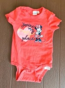 18. Czerwone body na krótki rękaw myszka Mini rozmiar 74