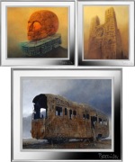 3x Zdzisław Beksiński (Tramwaj, Katedra, Hamlet) 1 oz Ag 999