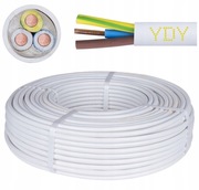 Przewód 3x1.5 YDY ( żo )  450/750V.  - 88m DRUT