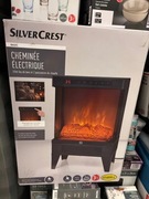 Kominek grzejnik elektryczny z funkcją grzewczą czarny 1500W