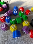 DUŻE i CIĘŻKIE 11g! kości do koreańskiej gry GONGGI - SQUID GAME + pudełko