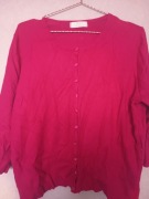 Sweter Marks & Spencer w kolorze fuksji rękaw 3/4 rozm m/l