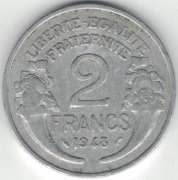 Francja Republika 2 franki francs 1948 nr 4