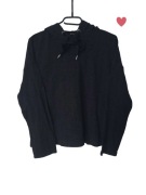 Czarna bluza damska Massimo Dutti z fakturą kaptur 36 S