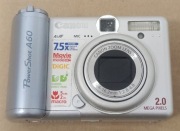 Aparat cyfrowy Canon A60, uruchamia się, nietestowany 