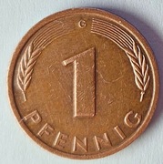 Niemcy RFN 1 fenig pfennig 1987 mennica G