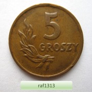 Polska - PRL - 1949 - 5 groszy (brąz)