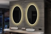 Lustro owalne artforma 70x120 2 sztuki led podswietlane