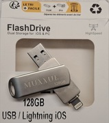 Pendrive Flash Drive 128GB 2-in-1 USB  Lightning iOS OUTLET WYPRZEDAŻ