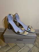 NOWE Złote Sandały na słupku ONLY Alyx – r. 41 – Wesele/Impreza – BOX