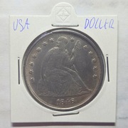 Stara Moneta Stany Zjednoczone USA Seated Liberty Dollar 1846 r.