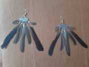 Ręcznie robione kolczyki z piórami