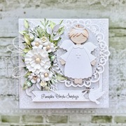 Luksusowa personalizowana kartka na Chrzest ręcznie robiona w pudełku