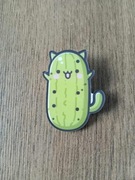 Przypinka, broszka. Kot kaktus