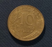 Moneta Francja 10 centymów 1984