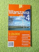 WARSZAWA PLAN MIASTA SKALA 1:26000 LEGIONOWO, ŁOMIANKI, PIASECZNO, PRUSZKÓW