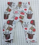 Świąteczne spodnie niemowlęce renifer r80 