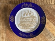 Kolekcjonerski kobaltowy talerz Villeroy & Boch