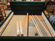 Łużko tapicerowane zielone Eltap. 