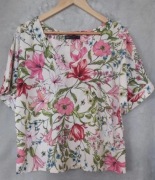 Bluzka w kwiaty floral z krótkim rękawem M&S Collection 42