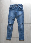 Spodnie jeansy rurki dziury Denim CO 34,XS