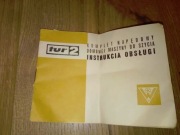 TUR 2 instrukcja obsługi komplet napędowy maszyny do szycia 1968
