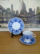 Zestaw śniadaniowy – porcelana Lichte (NRD) „Echt Kobalt”