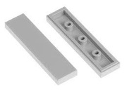 LEGO PŁYTKA GŁADKA 1X4 SZARA - 2 SZTUKI