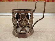 Uchwyt do szklanki z melchioru, ZSRR, lata 70.