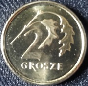 Polska moneta 2 gr. 2025 r