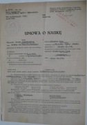 Umowa o naukę Babice Płaza Chrzanów 1947 Cech Rzeź