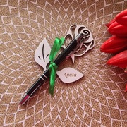 Drewniany kwiatek dzień kobiet imię 