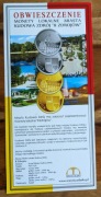 folder obwieszczenie monety lokalne miasta Kudowa Zdrój 2010