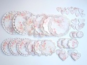 SERWETKI KORONKI RÓŻE SCRAPBOOKING ZESTAW 14.