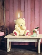 Świeca sojowa zapachowa miś królik prezent dekoracje wnętrza handmade