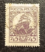 Żaglowiec (galeon) na wzburzonym morzu