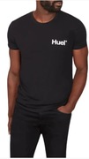 T-shirt Huel Koszulka Męska Rozmiar XL Czarna Bawełna - Przyjemny Materiał