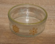 Zestaw 3szt miseczek kokilek świeczników 2w1 ZIMA ZŁOTE płatki śniegu NOWE