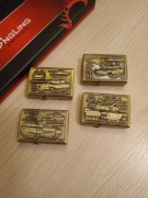 Zapalniczki benzynowe typu Zippo. zestaw 4 sztuk. Czołgi.